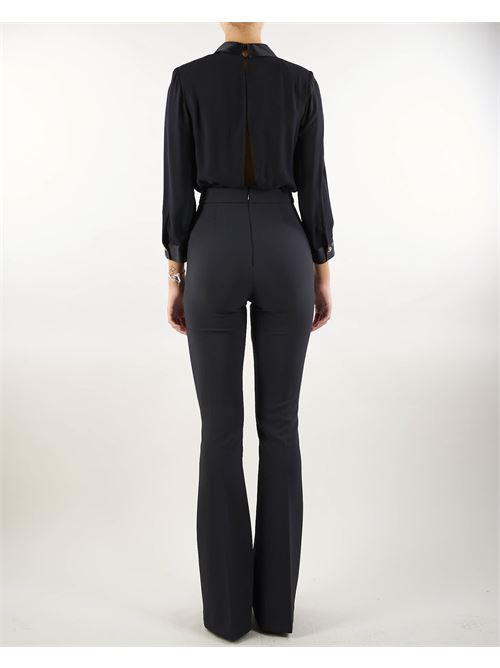 Viscose jumpsuit with crossed shirt and flared trousers with clamp Elisabetta Franchi ELISABETTA FRANCHI | Suit | TU00546E2110